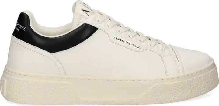 Logo-Print Leather Sneakers