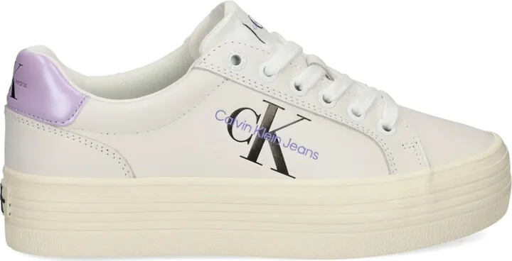 Logo-Print Leather Sneakers