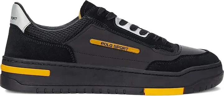 Logo-Print Leather Sneakers
