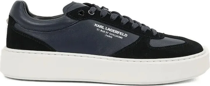 Logo-Print Leather Sneakers