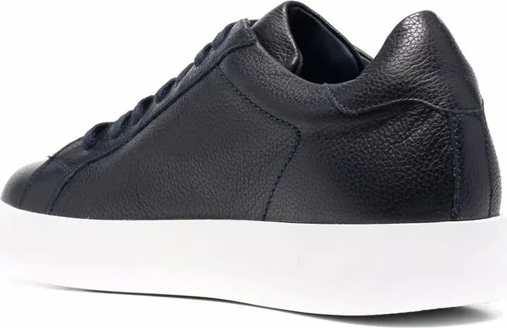 Logo-Print Leather Trainers - Image 3