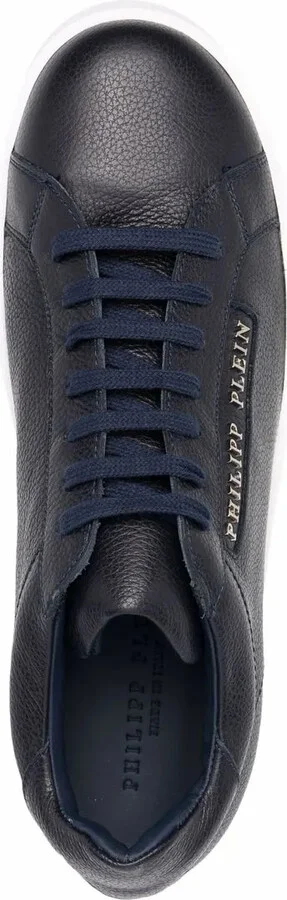 Logo-Print Leather Trainers - Image 4