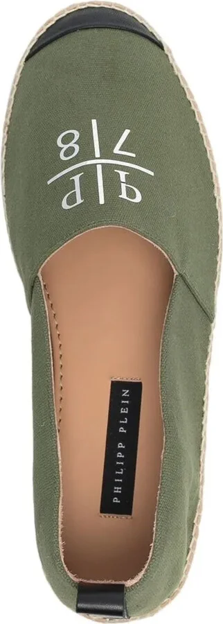 Logo-Print Leather-Trim Espadrilles - Image 4