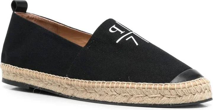 Logo-Print Leather-Trim Espadrilles - Image 2