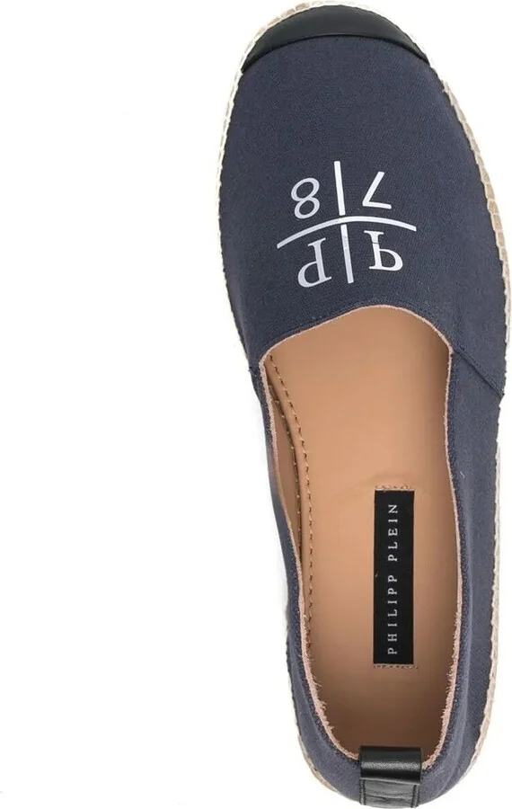 Logo-Print Leather-Trim Espadrilles - Image 4