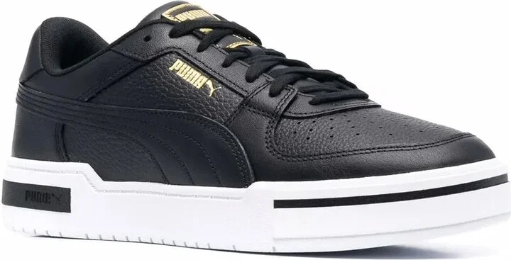 Logo-Print Low-Top Leather Sneakers - Image 2
