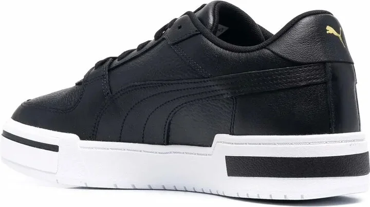 Logo-Print Low-Top Leather Sneakers - Image 3