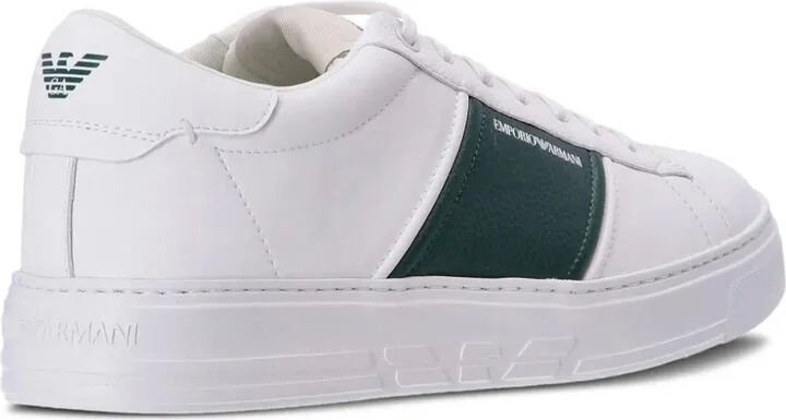 Logo-Print Low-Top Leather Sneakers - Image 3