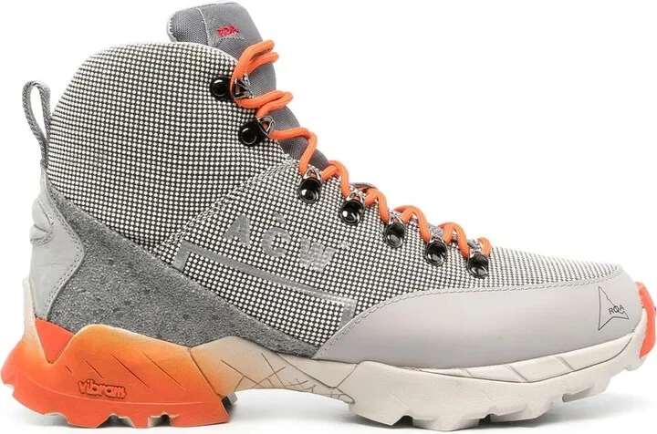 Logo-Print Mesh High-Top Sneakers