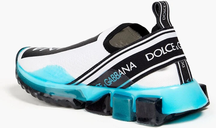 Logo-print mesh slip-on sneakers - Image 3