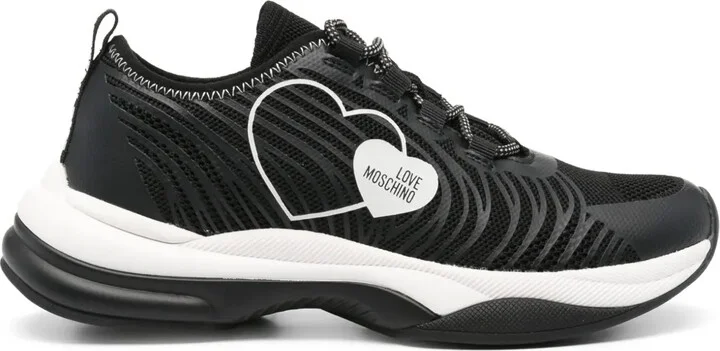Logo-Print Mesh Sneakers