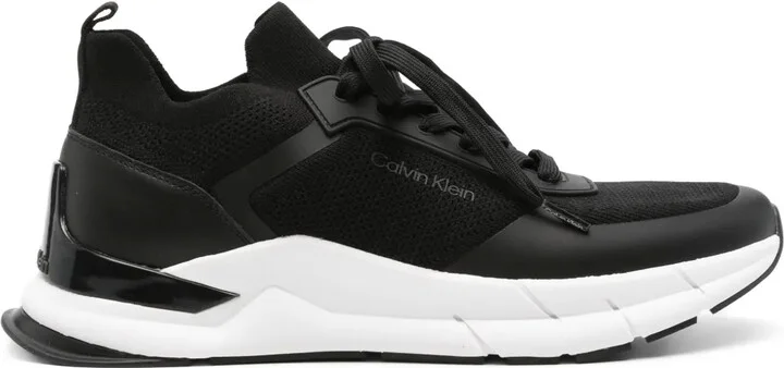 Logo-Print Mesh Sneakers