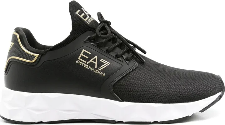 Logo-Print Mesh Sneakers