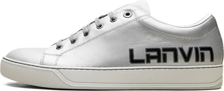 logo-print "Metallic Grey"sneakers - Image 5