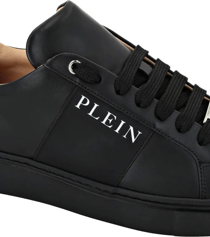 Logo-Print Nappa Leather Sneakers - Image 3