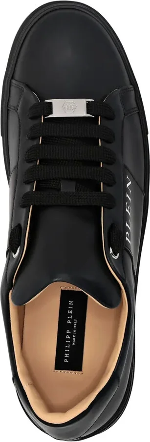 Logo-Print Nappa Leather Sneakers - Image 4
