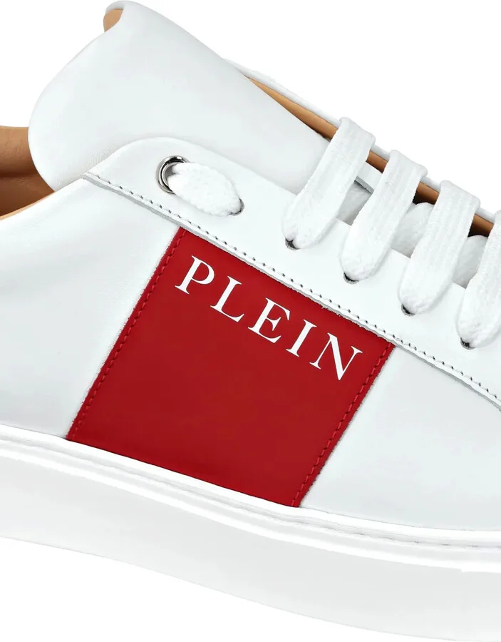 Logo-Print Nappa Leather Sneakers - Image 3