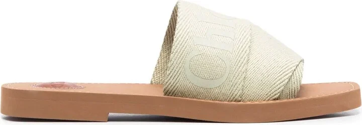 Logo-Print Open-Toe Sandals