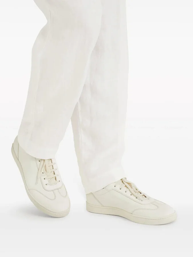 Logo-Print Panelled Low-Top Sneakers - Image 5