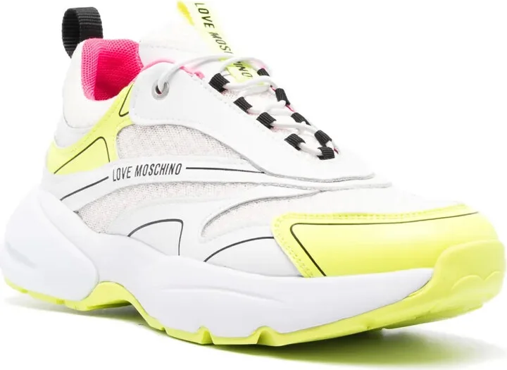 Logo-Print Panelled Mesh Sneakers - Image 2