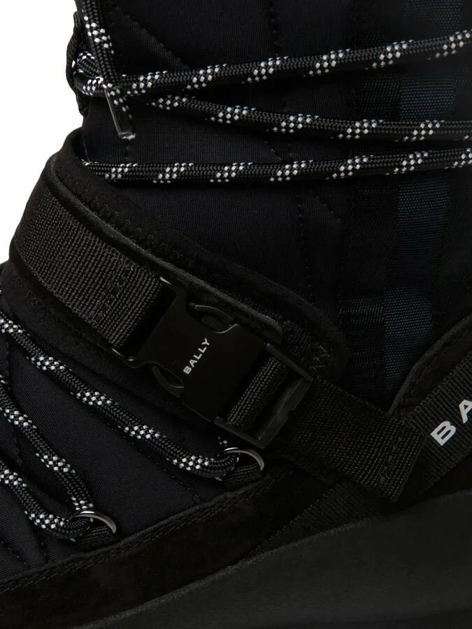 Logo-Print Panelled Mid-Calf Boots - Image 5