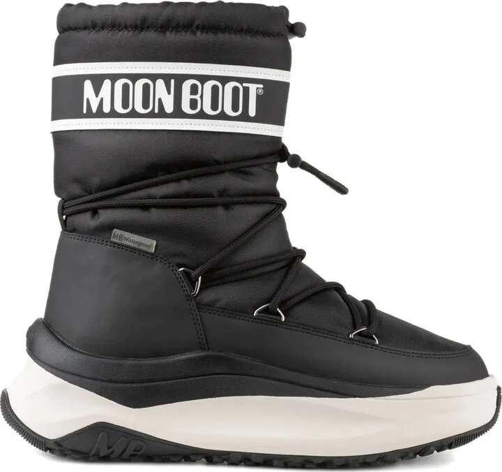 Logo-Print Platform Boots