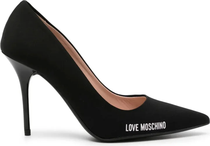 Logo-Print Pumps