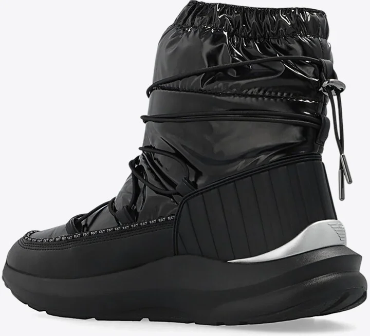 Logo Print Quilted Snow Boots - Image 2