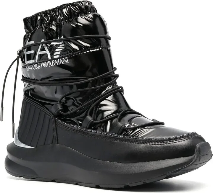 Logo-Print Quilted Snow Boots - Image 2