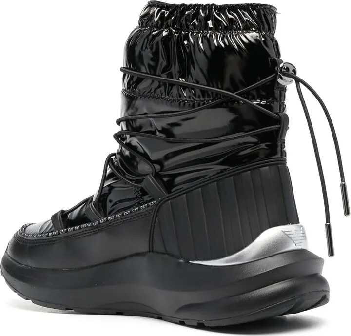 Logo-Print Quilted Snow Boots - Image 3