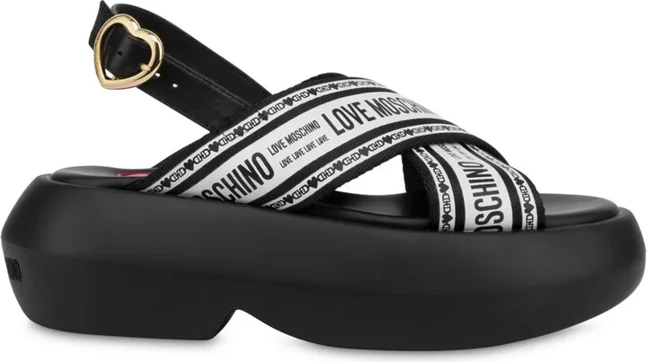 Logo-Print Sandals