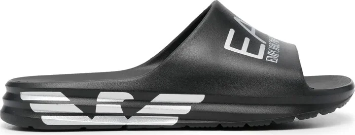 Logo-Print Slip-On Slides