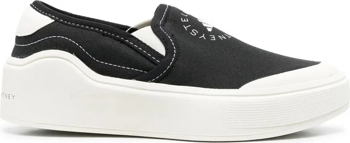 Logo-Print Slip-On Sneakers