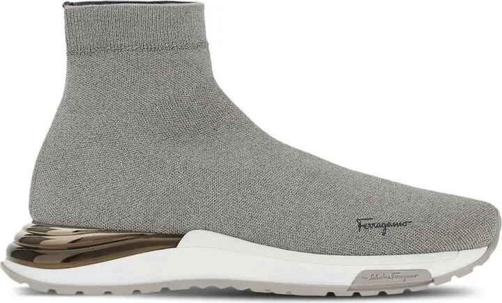 Logo-Print Sock Sneakers