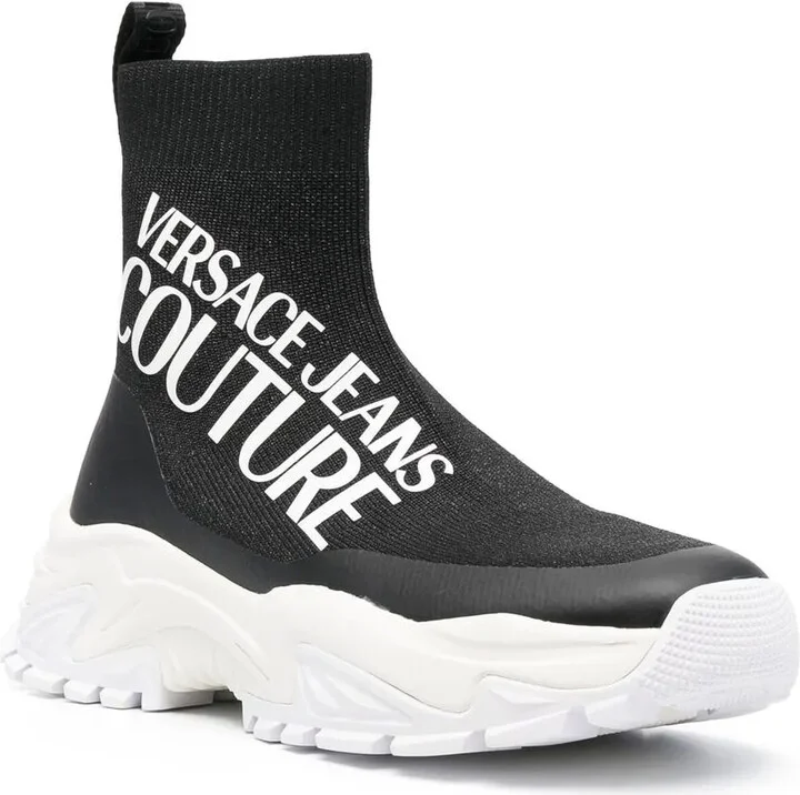 Logo-Print Sock-Style Sneakers - Image 2
