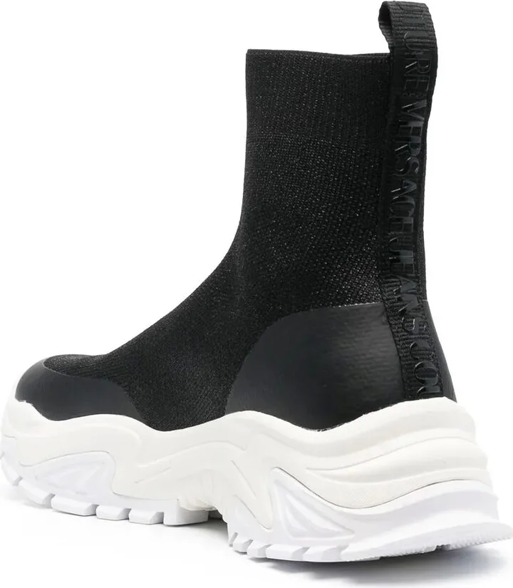 Logo-Print Sock-Style Sneakers - Image 3