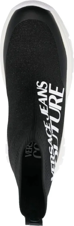 Logo-Print Sock-Style Sneakers - Image 4