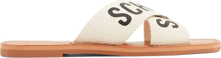 Logo-Print Straps Slides
