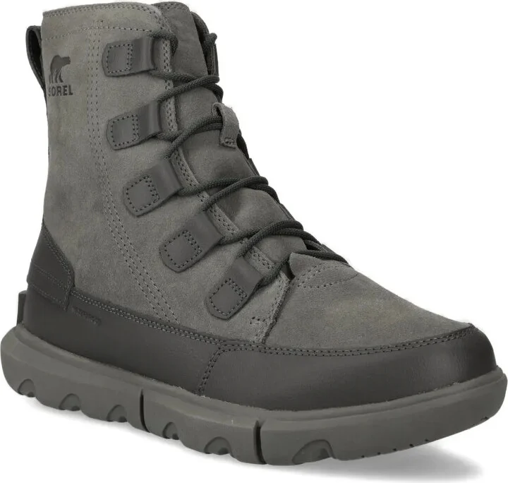 Logo-Print Suede Boots