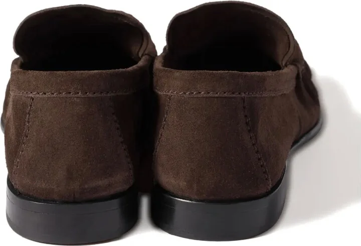 Logo-Print Suede Loafers - Image 3