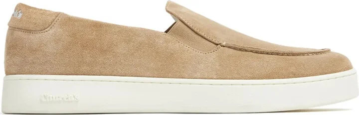 Logo-Print Suede Loafers