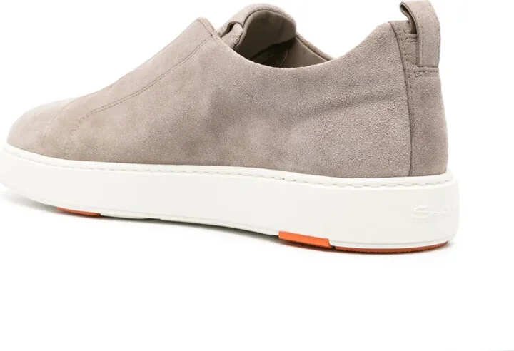 Logo-Print Suede Slip-On Sneakers - Image 3