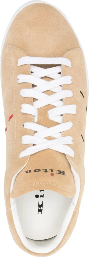 Logo-Print Suede Sneakers - Image 4