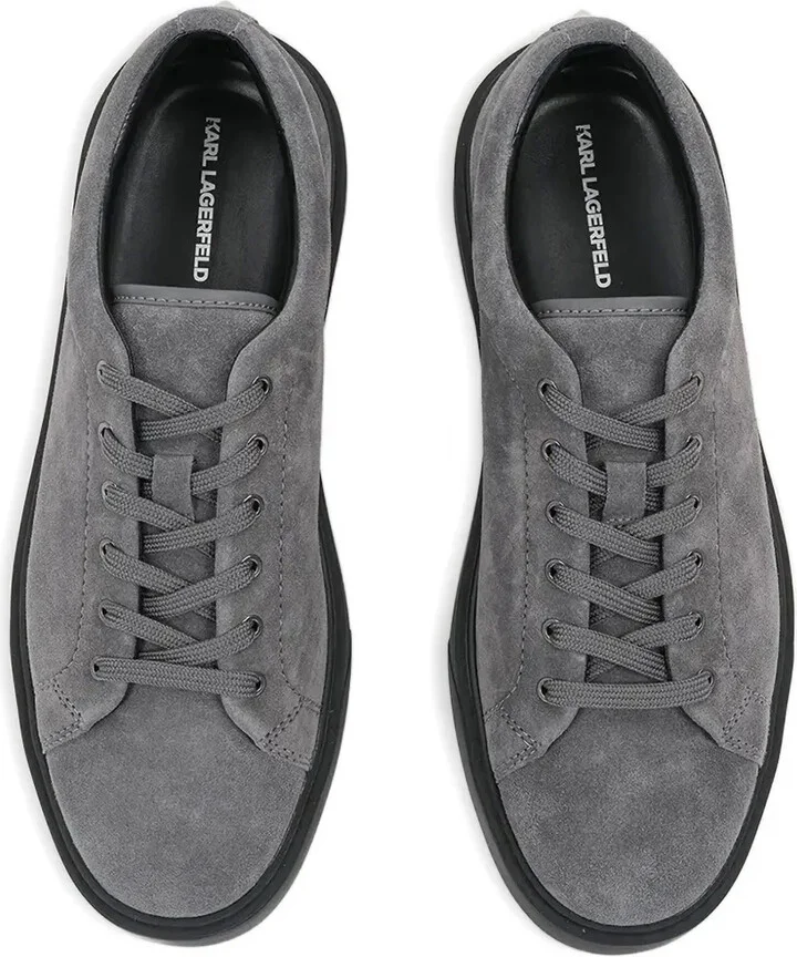 Logo-Print Suede Sneakers - Image 4