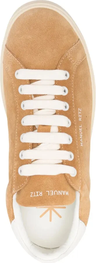 Logo-Print Suede Sneakers - Image 4