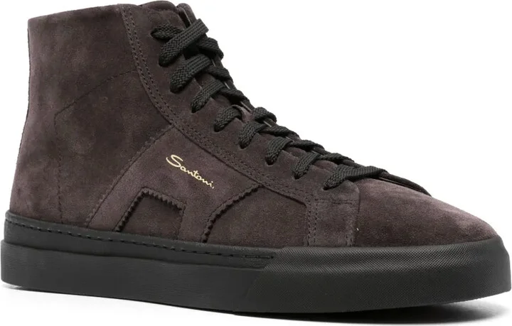 Logo-Print Suede Sneakers - Image 2