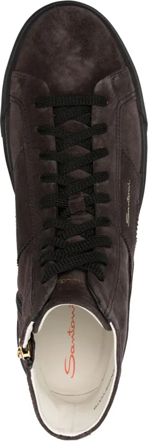 Logo-Print Suede Sneakers - Image 4