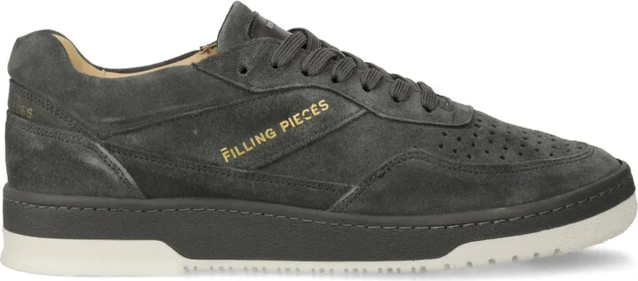 Logo-Print Suede Sneakers