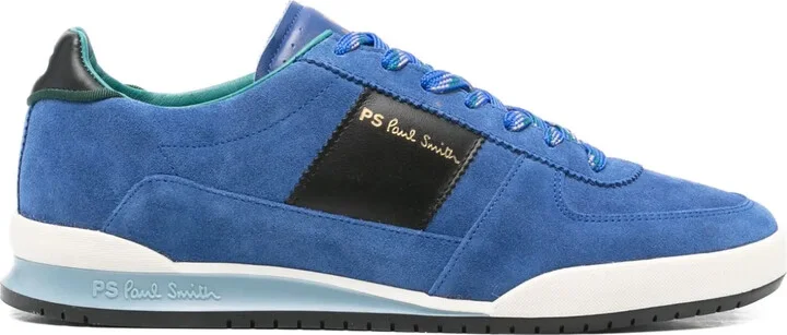 Logo-Print Suede Sneakers