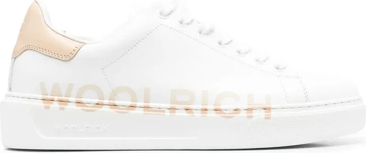 Logo-Print Two-Tone Sneakers
